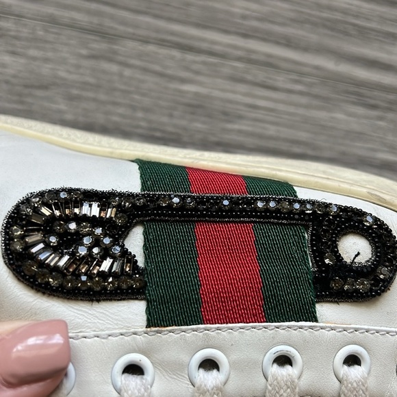 Gucci Ace Trainers Paper Clip Size 38 US 8 - Picture 5 of 14
